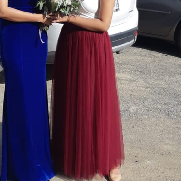 maroon skirt - Picture 2 of 2